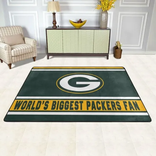 World's Biggest Green Bay Packers Fans Rug, Football Lover Gift, Game Day Gift