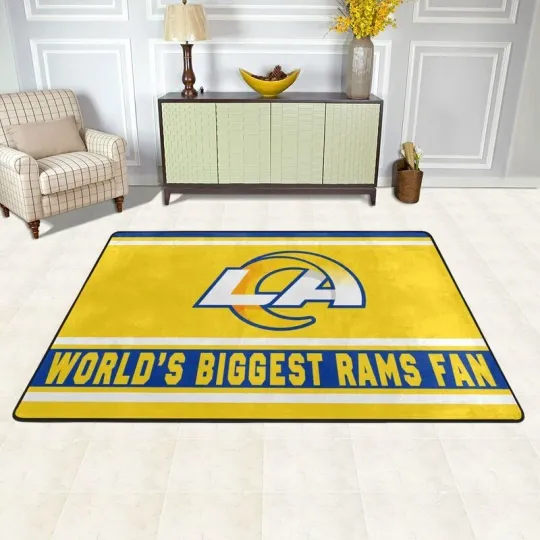 Discover World's Biggest Los Angeles Rams Fans Carpet Anti-skid Floor Blanket 36*24in