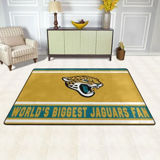 Discover World's Biggest Jacksonville Jaguars Fans Carpet Anti-skid Floor Blanket 36*24in