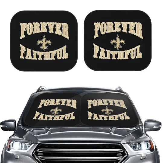 Discover Forever Faithful New Orleans Saints Foldable Car Windshield Cover Car Sunshade