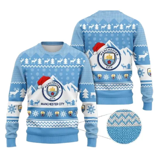 Discover Manchester City Ugly Christmas Sweater