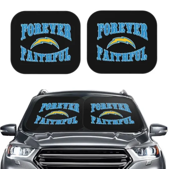 Discover Forever Faithful San Diego Chargers Foldable Car Windshield Cover Car Sunshade