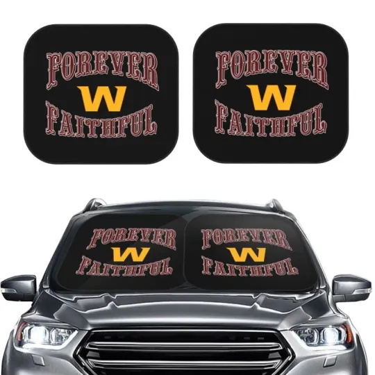 Discover Forever Faithful Washington Redskins Foldable Car Windshield Cover Car Sunshade