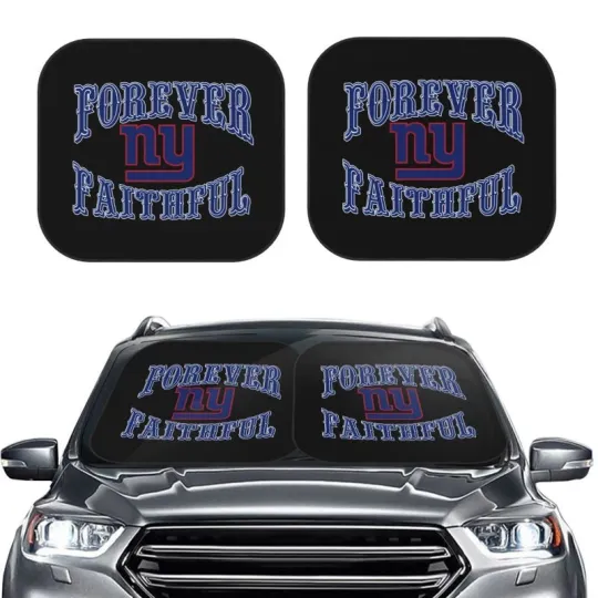 Discover Forever Faithful New York Giants Foldable Car Windshield Cover Car Sunshade