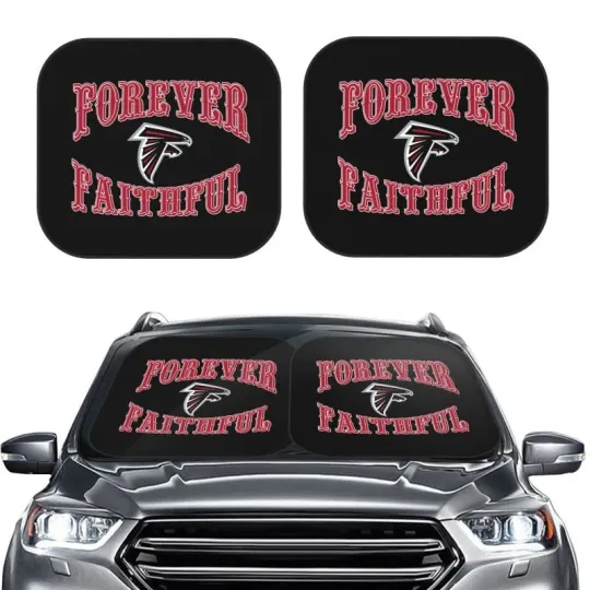 Discover Forever Faithful Atlanta Falcons Foldable Car Windshield Cover Car Sunshade