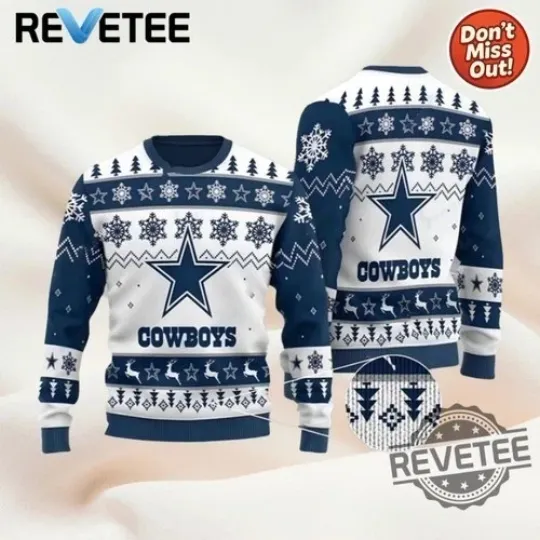 Discover 2025 D Cowboys Ugly Christmas Sweater Men Women For Sale