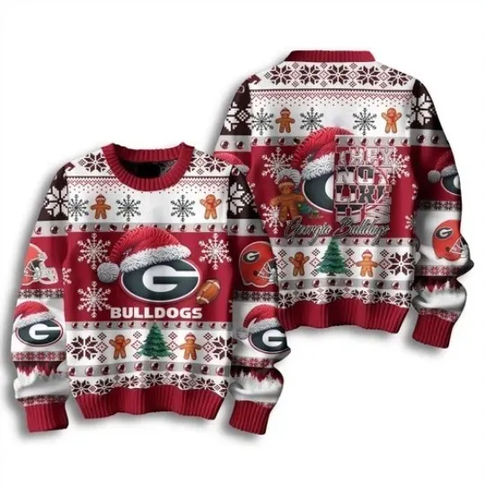 Georgia They Not Like Us Bulldogs Ugly Christmas Sweater