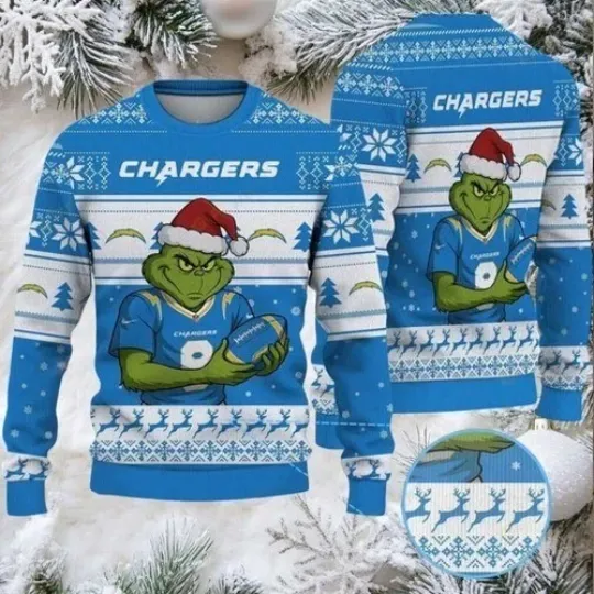 Discover Chargers funny character Football Team Ugly Christmas Sweater