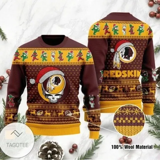 Discover Redskins Merry Christmas Ugly Christmas Sweater Full Sizes