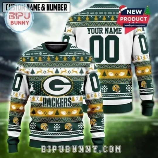 Discover Packers Football Personalized Ugly Christmas Sweater