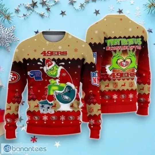 Discover funny character Toilet Heart They Hate Us Ugly Christmas Sweater