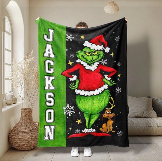 Discover Custom Name funny character Snow Flake Fleece Blanket
