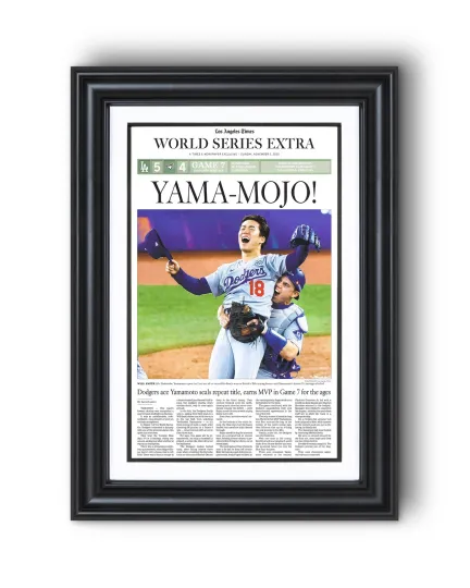 Discover 2025 Los Angeles Dodgers World Series Champions "Yama-Mojo!" UnFramed Newspaper