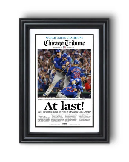 2016 Chicago Cubs World Series Champions UnFramed Newspaper Print Wrigley Field