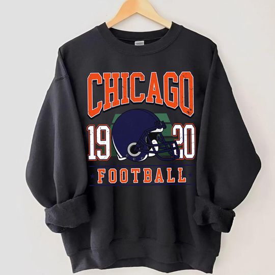 Discover Chicago Football Vintage Sweatshirt, Retro Chicago Football Sweatshirt, Chicago Football Fan Gift, Sunday Football