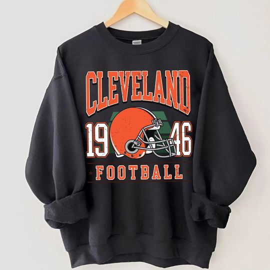 Cleveland Football Vintage Sweatshirt, Retro Cleveland Football Sweatshirt, Cleveland Fan Gift, Sunday Football