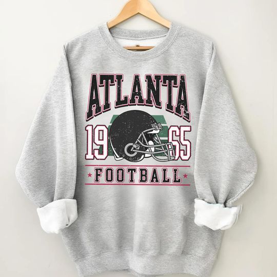 Discover Atlanta Football Vintage Sweatshirt, Retro Atlanta Football Fan Gift
