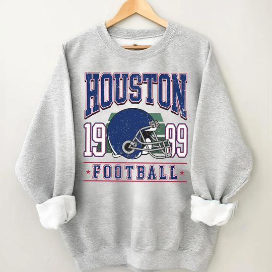 Houston Football Vintage Sweatshirt, Houston Sweatshirt Fans Gift