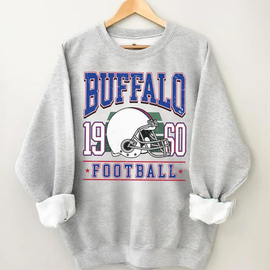Discover Buffalo Football Vintage Sweatshirt, Buffalo Football  Fan Gift, Sunday Football