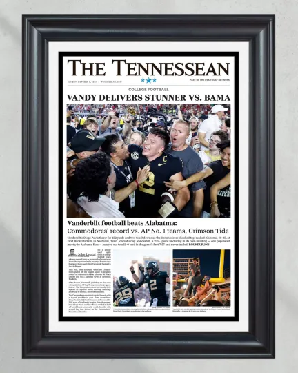 2024 Vanderbilt Commodores' Historic Triumph Over No. 1 Albm - UnFramed