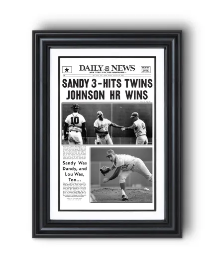 1965 LA Dodgers World Series Champions UnFramed Newspaper Print