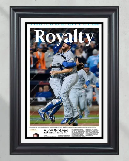 2015 Kansas City Royals World Series championship High Quality UnFramed Newspaper