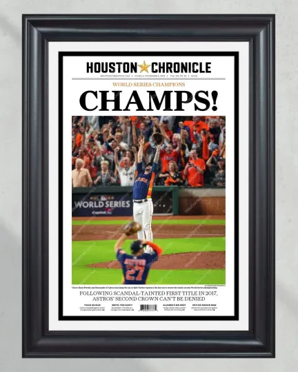 2022 Houston Astros “Champs” World Series UnFramed Front Page Newspaper Print