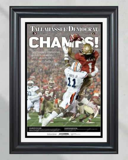 2013 Florida State Seminoles College Football National Champions UnFramed=