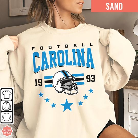 Discover Carolina Football Team Sweatshirt, Sunday Football Sweatshirt, Gift for Football Fan