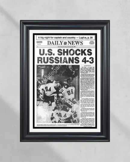 Discover 1980 USA Olympic Hockey Team Wins Gold Medal Front Page Newspaper Print Miracle