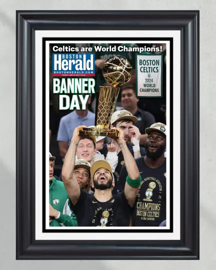 2024 Boston Celtics 'Banner Day' - NBA Champions UnFramed Newspaper Celebration