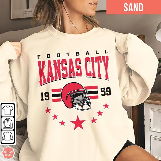 Discover Kansas City Football Team Sweatshirt, Sunday Football Sweatshirt, Gift for Football Fan