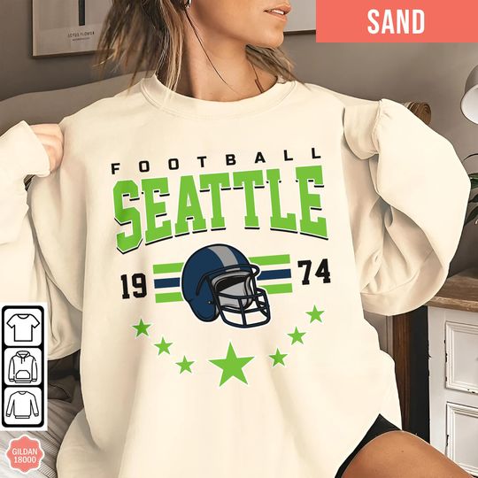 Discover Seattle Football Team Sweatshirt, Sunday Football Sweatshirt, Gift for Football Fan