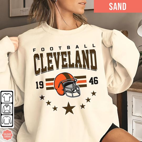 Discover Cleveland Football Team Sweatshirt, Sunday Football Sweatshirt, Gift for Football Fan
