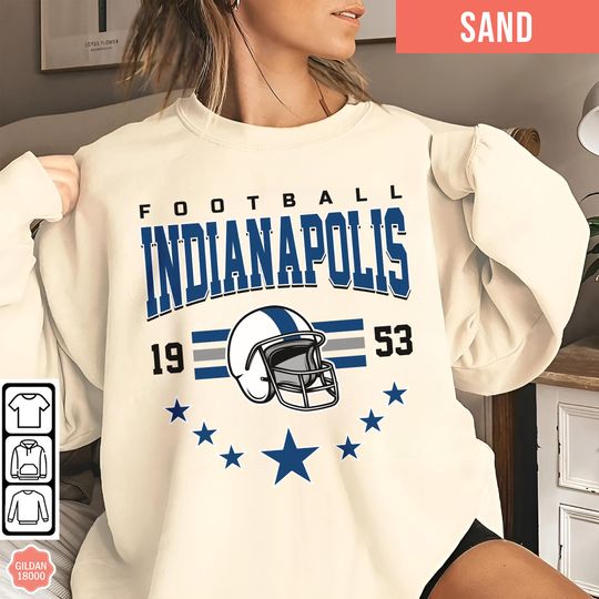 Discover Indianapolis Football Team Sweatshirt, Sunday Football Sweatshirt, Gift for Football Fan