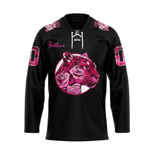 Personalized Florida Panthers 2025/26 Pink In The Rink Lace Hockey Shirt Men's
