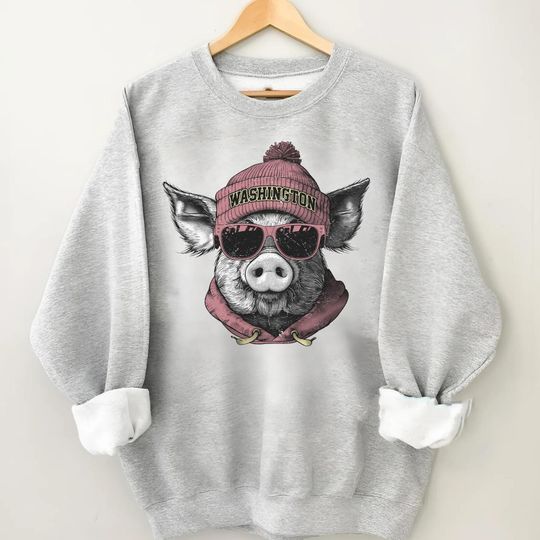 Discover Vintage Washington Football Sweatshirt, Trendy Crewneck Pullover for Game Day Fans, Unisex Heavy Blend Sweatshirt, Washington Football