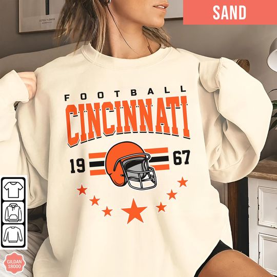 Discover Cincinnati Football Vintage  Sweatshirt, Cincinnati Football Shirt, 90s Cincinnati Football Game Day Apparel, Cincinnati Football Fan Gift