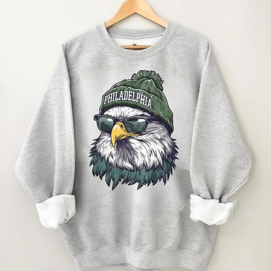 Discover Vintage Philadelphia Football Sweatshirt, Trendy Fan Gifts, Game Day Crewneck, Retro Eagles Apparel, Team Wear, Trendy Gift, Football Fan