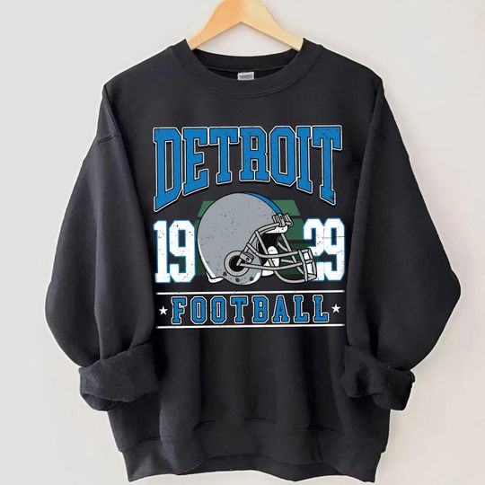 Discover Detroit Football Vintage Sweatshirt, Detroit Football Tee, Detroit Football Shirt, Detroit Football Sweater, Sunday Football