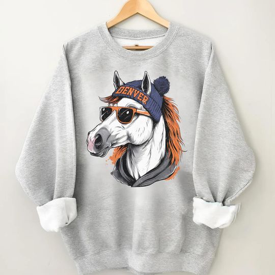 Discover Denver Football Crewneck Sweatshirt, Vintage Sports Fan Apparel, Trendy Game Day Gift, Unisex Denver Sweatshirt, Denver Football