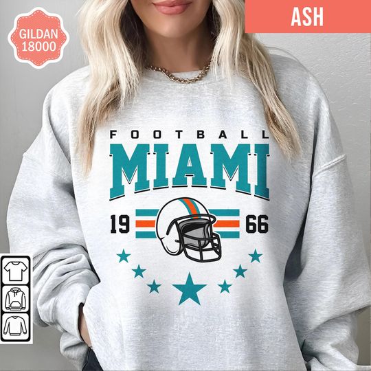Miami Football Team Sweatshirt, Sunday Football Sweatshirt, Gift for Football Fan