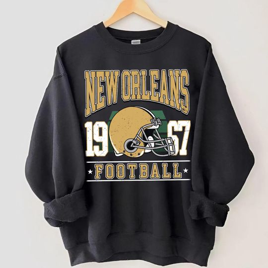 Discover New Orleans Football Vintage Style Sweatshirt, Retro Saint Sunday Football Shirt, New Orleans Fan Gifts, New Orleans Football Shirt