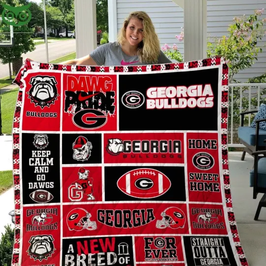 Discover GA bulldogs NCAA Quilt Blanket