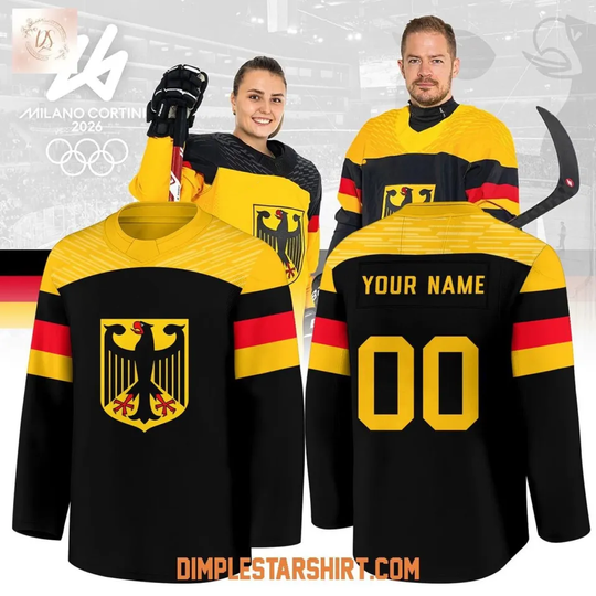 Discover Personalized Germany 2026 Olympic Winter Black Hockey Shirt Men's Fan Gear Gift