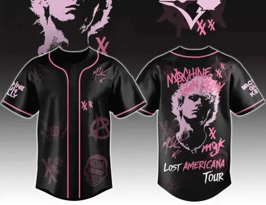Discover MGK Lost Americana Tour 2025 All Over Print Jersey Shirt