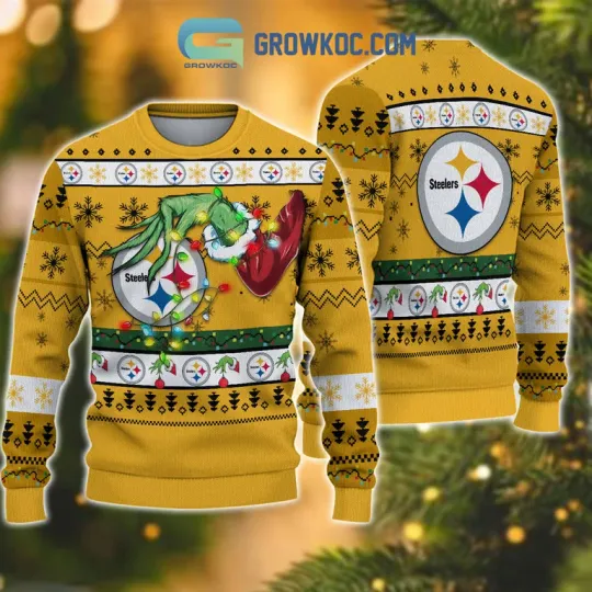 Discover P!ttsburgh Stlrs football funny character Christmas Ugly Sweater