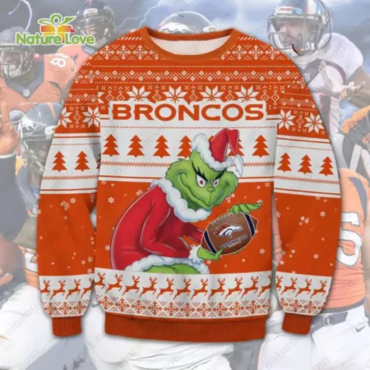 Discover The funny character Stole Dnvr Brncs football Ugly Christmas Sweater