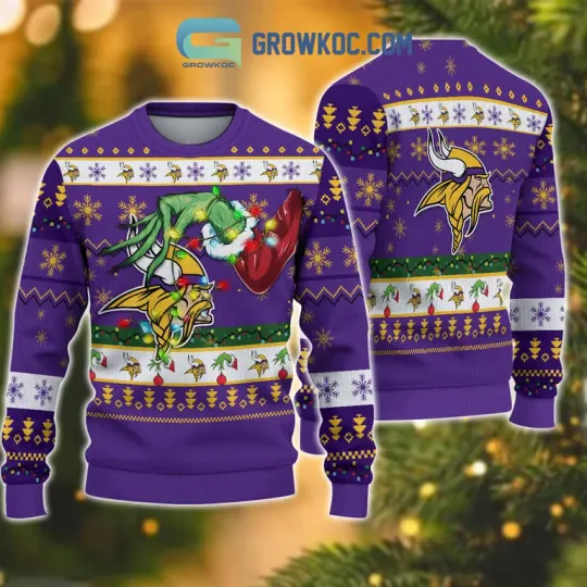 Discover M!nnst@ V!k!ngs football funny character Christmas Ugly Sweater