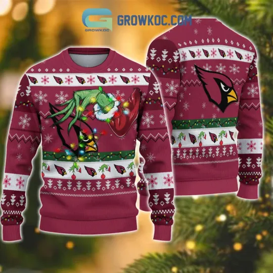 Discover Ar!zn@ C@rd!nls football funny character Christmas Ugly Sweater